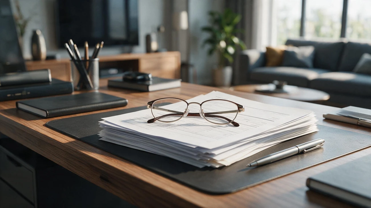 Financial documents and health insurance paperwork for separated couples